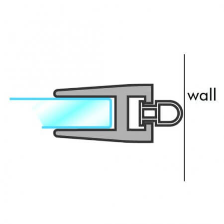 GoldRays F032 shower door seal profile - view A