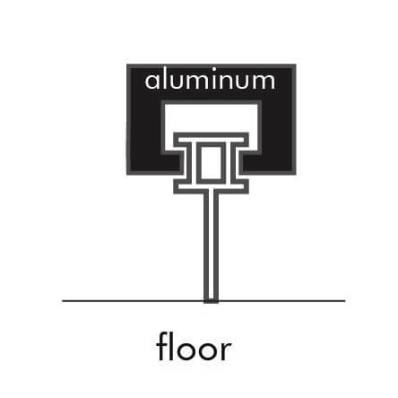 GoldRays F017 shower door seal profile - view A