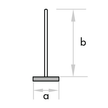 GoldRays F084 shower door seal profile - view B