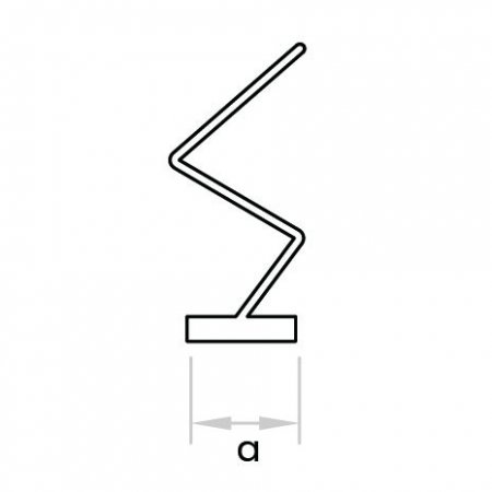 GoldRays F136 shower door seal profile - view B