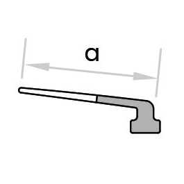 GoldRays G103 shower door seal profile - view B