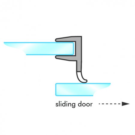 GoldRays GS004A compact shower door seal profile - reference 2