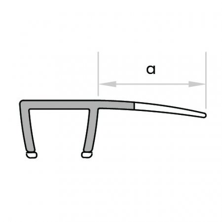 GoldRays GS004A compact shower door seal profile - reference 3
