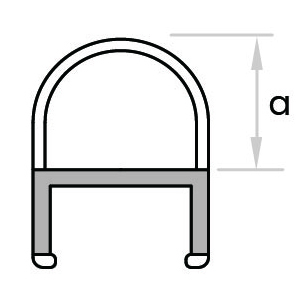 GoldRays GS007 compact shower door seal profile - reference 3