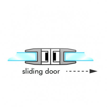 GoldRays GS008B compact shower door seal profile - reference 2
