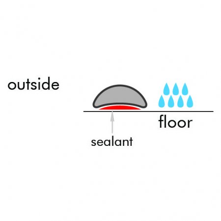 GoldRays HH1009 shower door seal profile