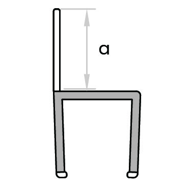 GoldRays S003 shower door seal profile - view B