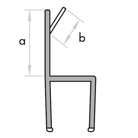 GoldRays S003A shower door seal profile - view B