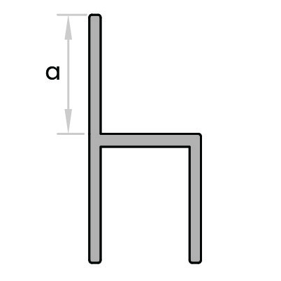 GoldRays S003A2 shower door seal profile - view B