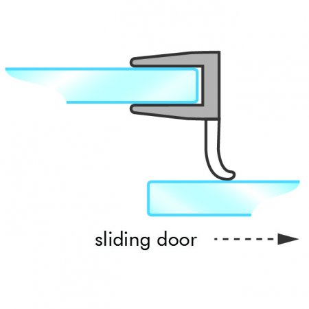 GoldRays S004 shower door seal profile - view A