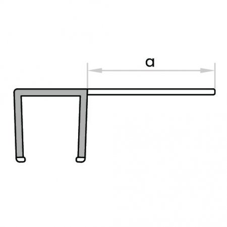 GoldRays S004 shower door seal profile - view B