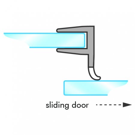 GoldRays S004A shower door seal profile - view A