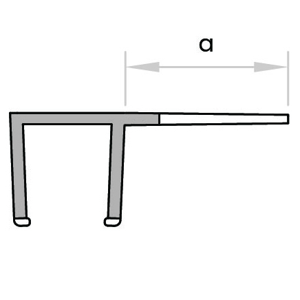 GoldRays S004A shower door seal profile - view B