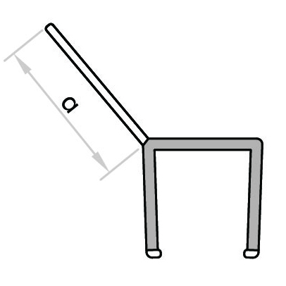 GoldRays S005 shower door seal profile - view B