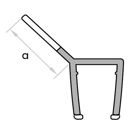 GoldRays S005B shower door seal profile - view B