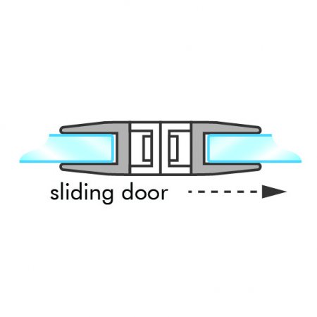 GoldRays S008BW shower door seal profile - view A