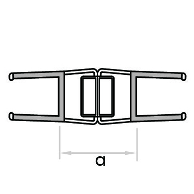 GoldRays S008BW shower door seal profile - view B