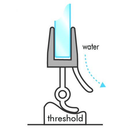 GoldRays S009A1 shower door seal profile - view A