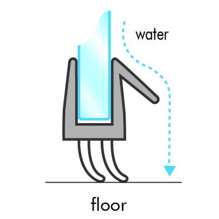 GoldRays S009B1 shower door seal profile - view A