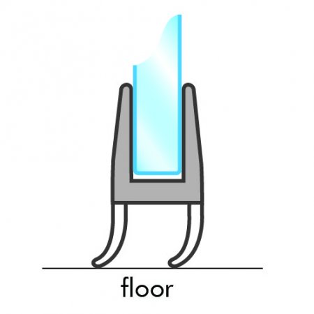 GoldRays S010H shower door seal profile - view A