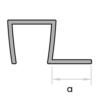 GoldRays S011 shower door seal profile - view B