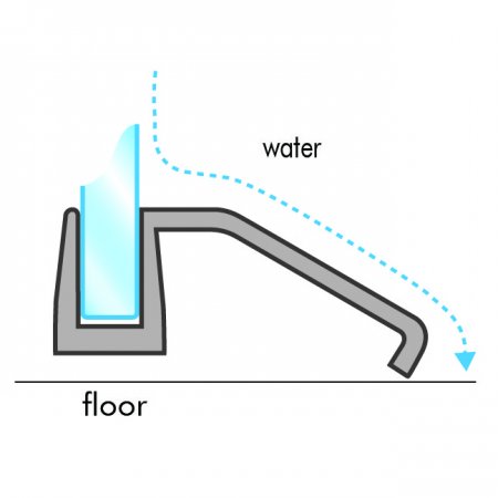 GoldRays S011D shower door seal profile - view A