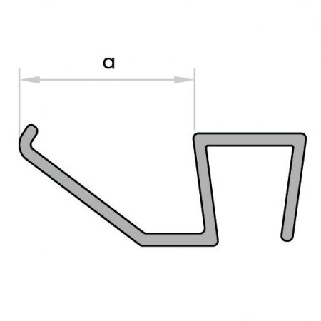 GoldRays S011D shower door seal profile - view B