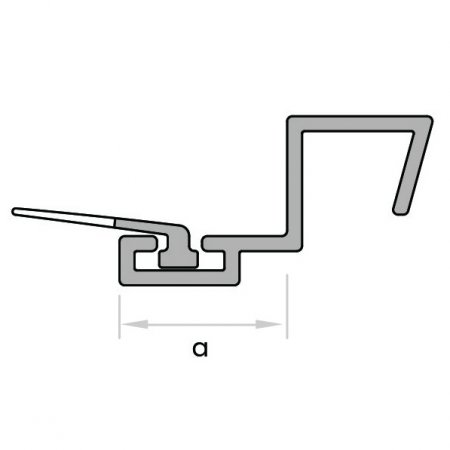 GoldRays S013A4 shower door seal profile - view B