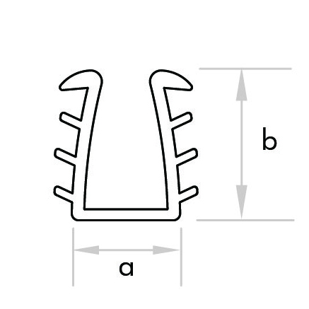 GoldRays U04 shower door seal profile