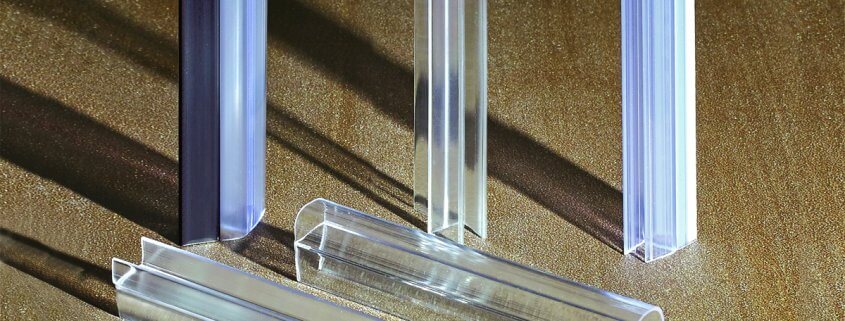 Clear shower door and bath screen seal profiles