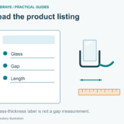 A glass-thickness label is not a gap measurement.