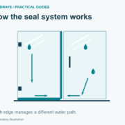 Each edge manages a different water path.