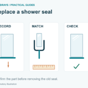 Confirm the part before removing the old seal.