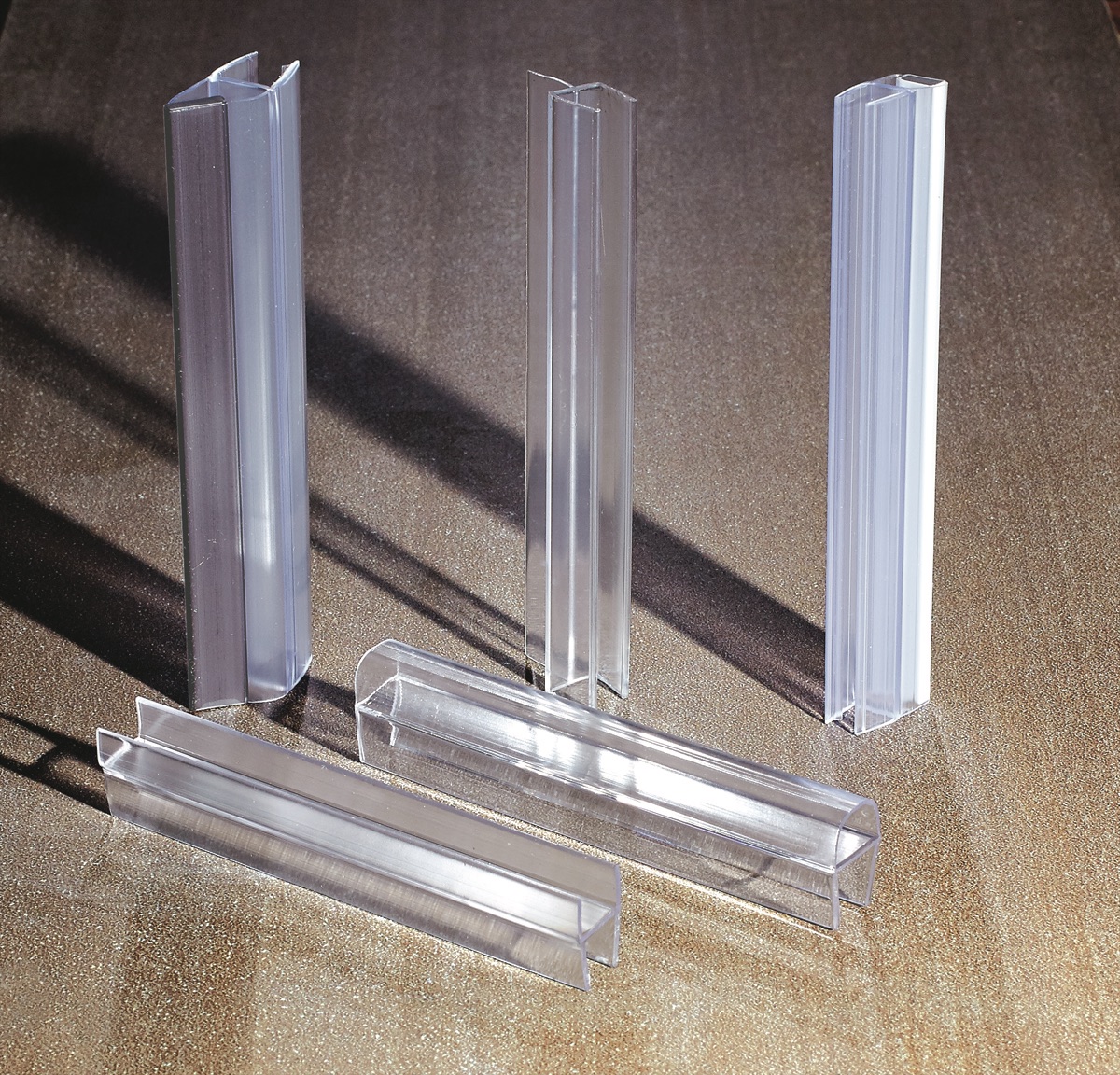 Five real GoldRays clear seal samples with different channels and flexible edges