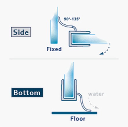 002 fitting diagram: where the seal sits on the glass
