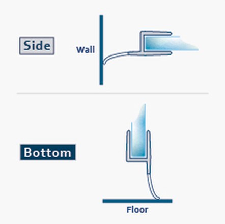 003A1 fitting diagram: where the seal sits on the glass