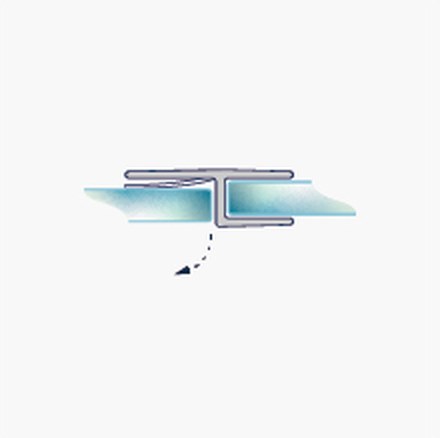 003B fitting diagram: where the seal sits on the glass