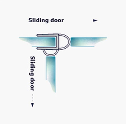 007B1 fitting diagram: where the seal sits on the glass