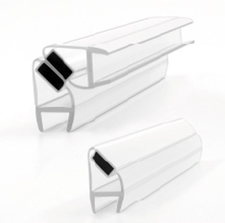 008A1 / 008A1W Compact magnetic shower door seal, product photo