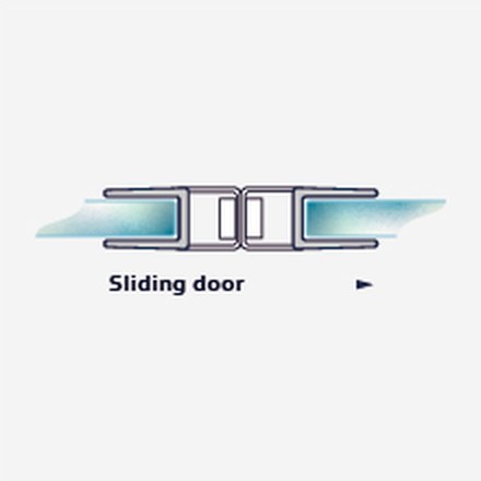 008BW fitting diagram: where the seal sits on the glass