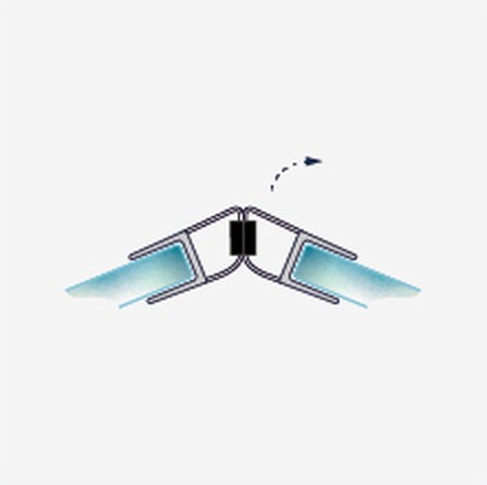 008C1 fitting diagram: where the seal sits on the glass
