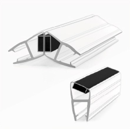 008C1 magnetic shower door seal, product photo