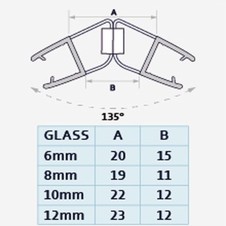 008C1W profile drawing with dimensions