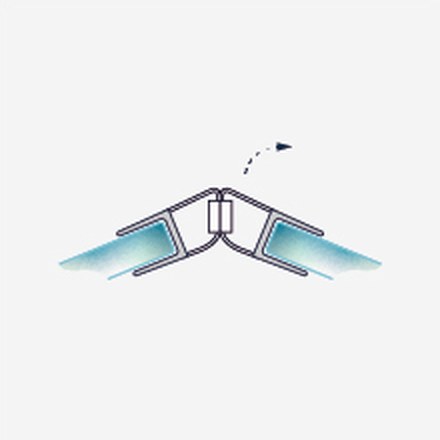 008C1W fitting diagram: where the seal sits on the glass