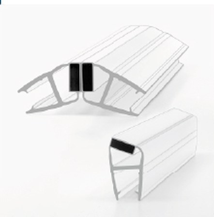 008CW magnetic shower door seal, product photo