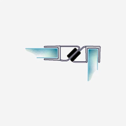 008F2 fitting diagram: where the seal sits on the glass