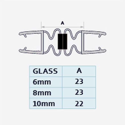 008G profile drawing with dimensions