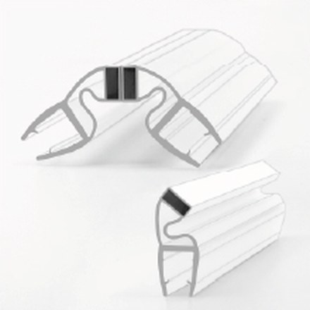 008G1W magnetic shower door seal, product photo