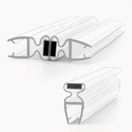 008GW magnetic shower door seal, product photo