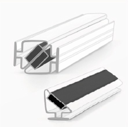 008N 180 magnetic shower door seal, product photo